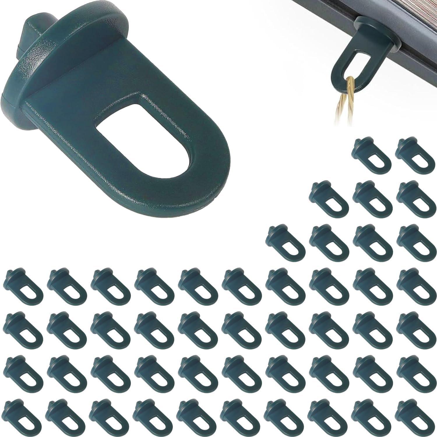 LEOUEANR 50 Pcs Greenhouse Clips, Heavy Duty Moveable Greenhouse Clips for Gardening, Plant Support & Camping – Sturdy Trellis Clip, Adjustable Hangers for Garden Hanging Basket Plants Pot