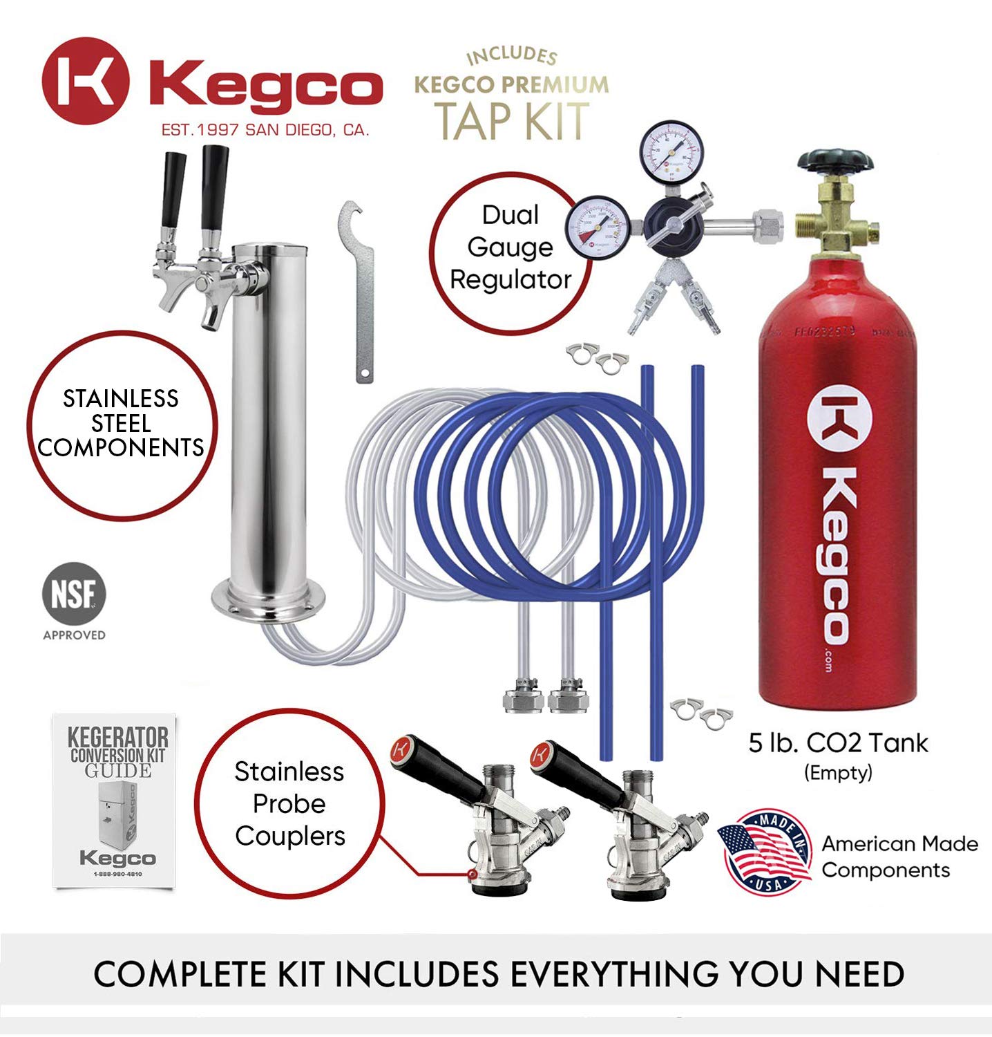 Kegco K199SS 2P Kegerator Beer Cooler