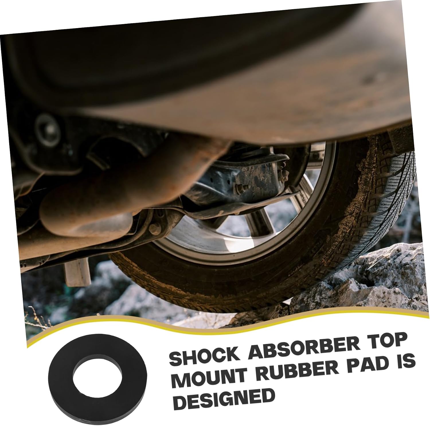 MAGICLULU Car Shock Absorption Ring Vibration Damper Washer Cushion Mat for and Enhanced Performance