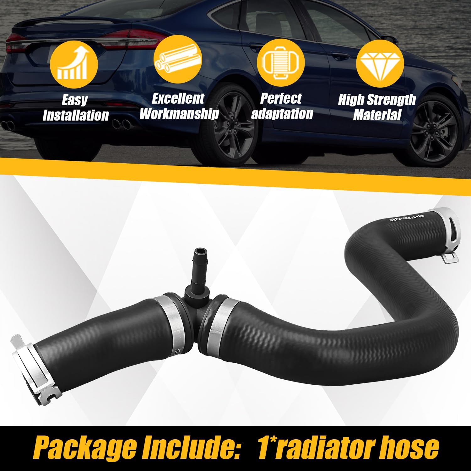 HG9Z-8260-A Radiator Hose Upper Compatible with Ford Fusion 2.0L 4 Cyl EcoBoost 2017-2020 Replace HG9Z8260A HG938B274AA
