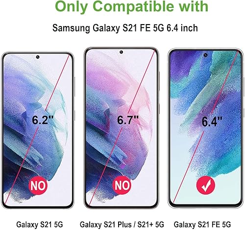 Miniatura 2 de Paquete de 3 protectores de pantalla de privacidad para Samsung Galaxy S21 FE (no de vidrio), película de TPU flexible antiespía HD, ultrafina, sin