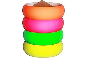 NEON NATION 4 Pack 1980s Style Costume Bracelets