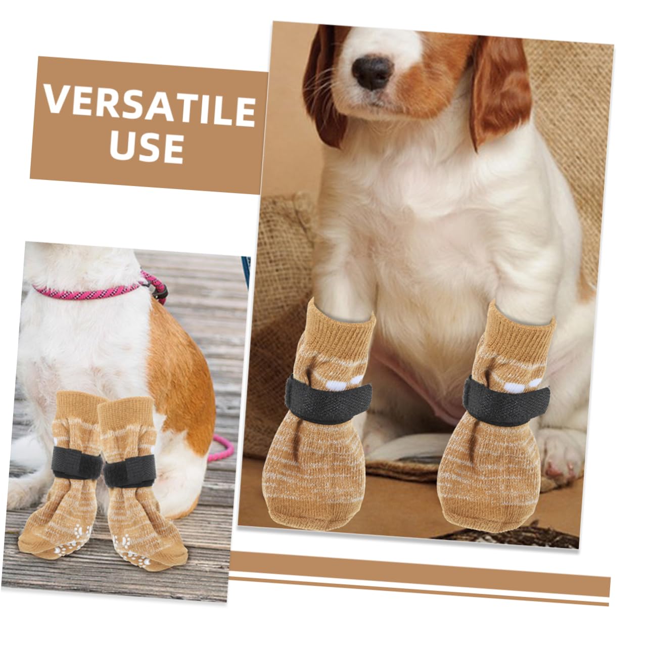 CIYODO Dog Socks 4pcs Paw Protectors for Dogs Paw Covers Dog Grip Socks Pet Slip Socks Soft Comfortable Warm Pet Accessories