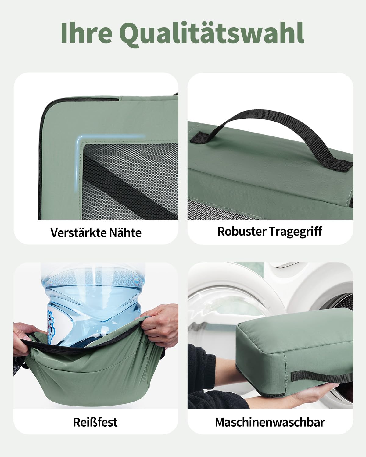 ECOHUB 7 Teilig Koffer Organizer Set, Packing Cubes mit Reißverschluss, Recyceltes PET Packwürfel Set, Packtaschen für Koffer, Organizer Koffer für Urlaub und Reisen, Reise Organizer Set (Grün)