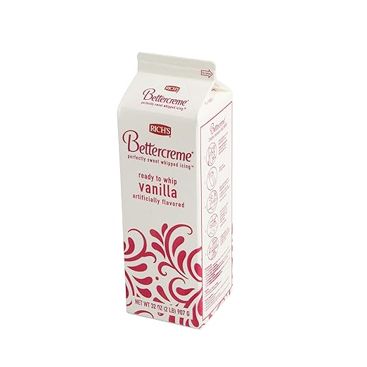 Rich's Bettercreme Ready To Whip Liquid Icing, Vanilla, Frozen, 12 Pack, 2lb Cartons