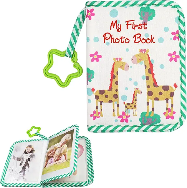 Album Photo Bébé en Tissu Doux - Compact, Portable et Cadeau Parfait