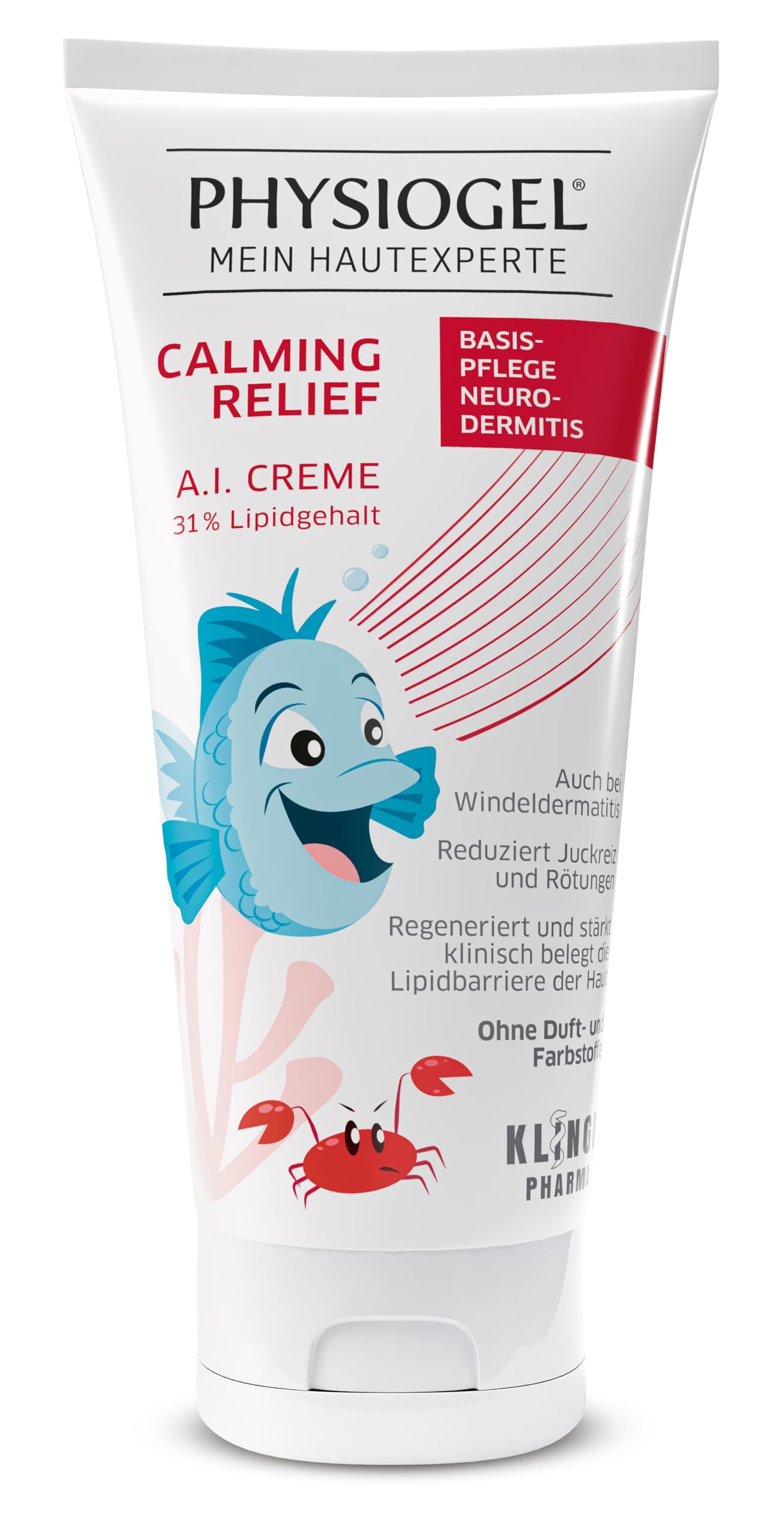 PHYSIOGEL Calming Relief A.I. Creme 100 ml - Kids Edition - beruhigende Hautcreme für empfindliche Haut - regenerierende Körpercreme bei Juckreiz und Reizungen der Haut