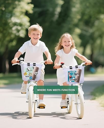 Miniatura 46 de ANZOME Cesta de bicicleta para niños, cesta de bicicleta para niños y niñas, canasta de bicicleta para niños, resistente al agua, adecuada