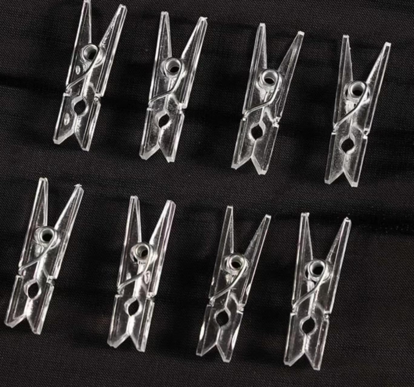 20Pcs Clear Plastic Clothes Pins, Mini Laundry Clips for Clothesline, Photo Paper Peg Pins Craft Clips