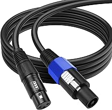 SinLoon Speakon auf XLR-Kabel, 18 AWG, 3-polige Buchse, Audio-Verlängerungskabel mit Drehverschluss für Verstärker Pro DJ PA Bühne (1,8 m)