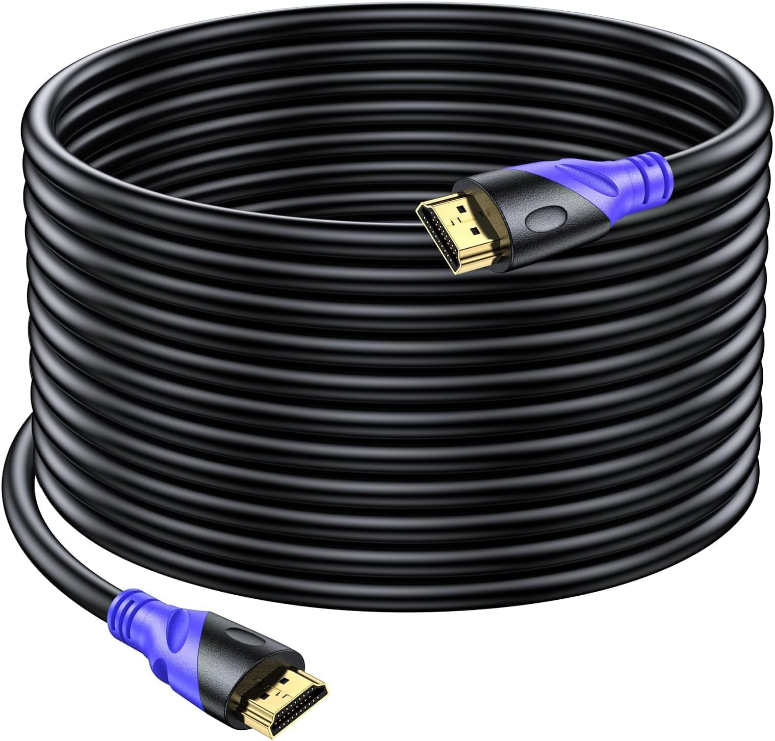 4K/60HZ HDMI Cable 15M (HDMI 2.0,18Gbps) Ultra High Speed Gold Plated Connectors,Ethernet Audio Return,Video 4K,FullHD1080p 3D Compatible with Blu-Ray,TV, Playstation, PS3, PS5, PC, HDTV