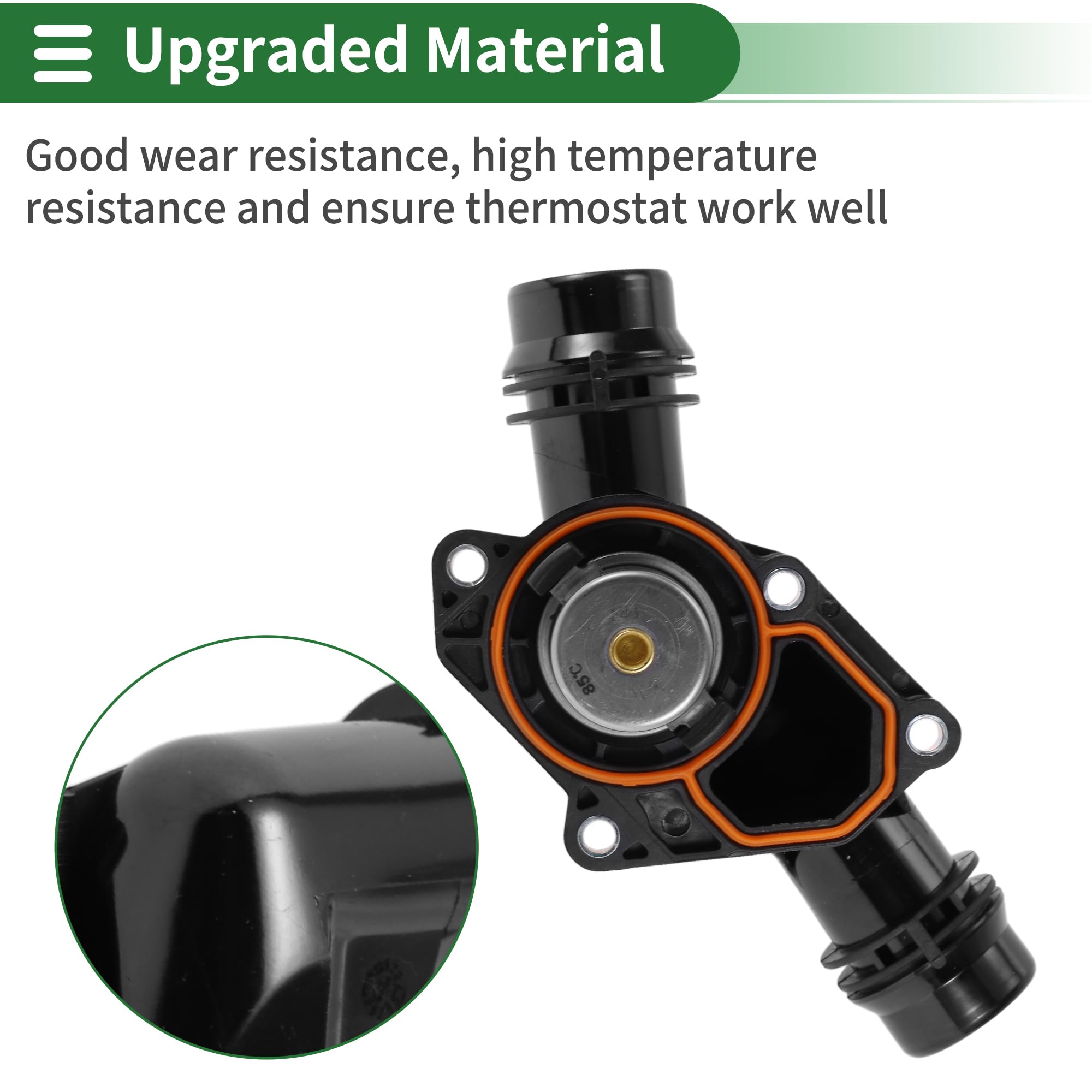 Termostato Di Raffreddamento Gruppo alloggiamento termostato liquido di raffreddamento motore adatto per BMW 325Ci 2001-2006 2.5L 2494CC