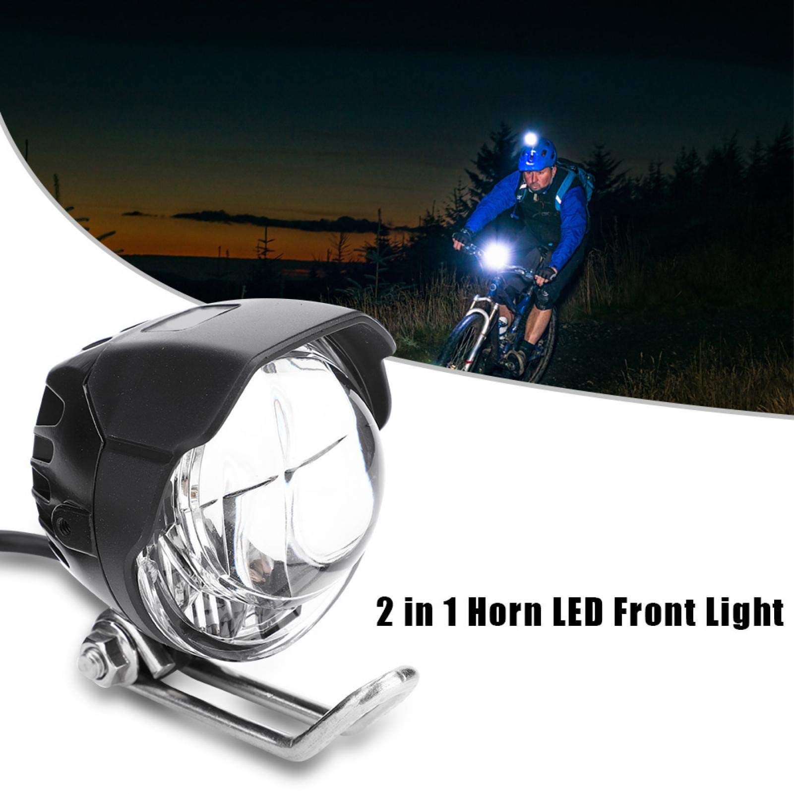 Luce Anteriore A LED Per Scooter Elettrico 2 In 1 Da 10 Pollici E Clacson Faro Universale Per Bici Elettrica 12 72v 934861