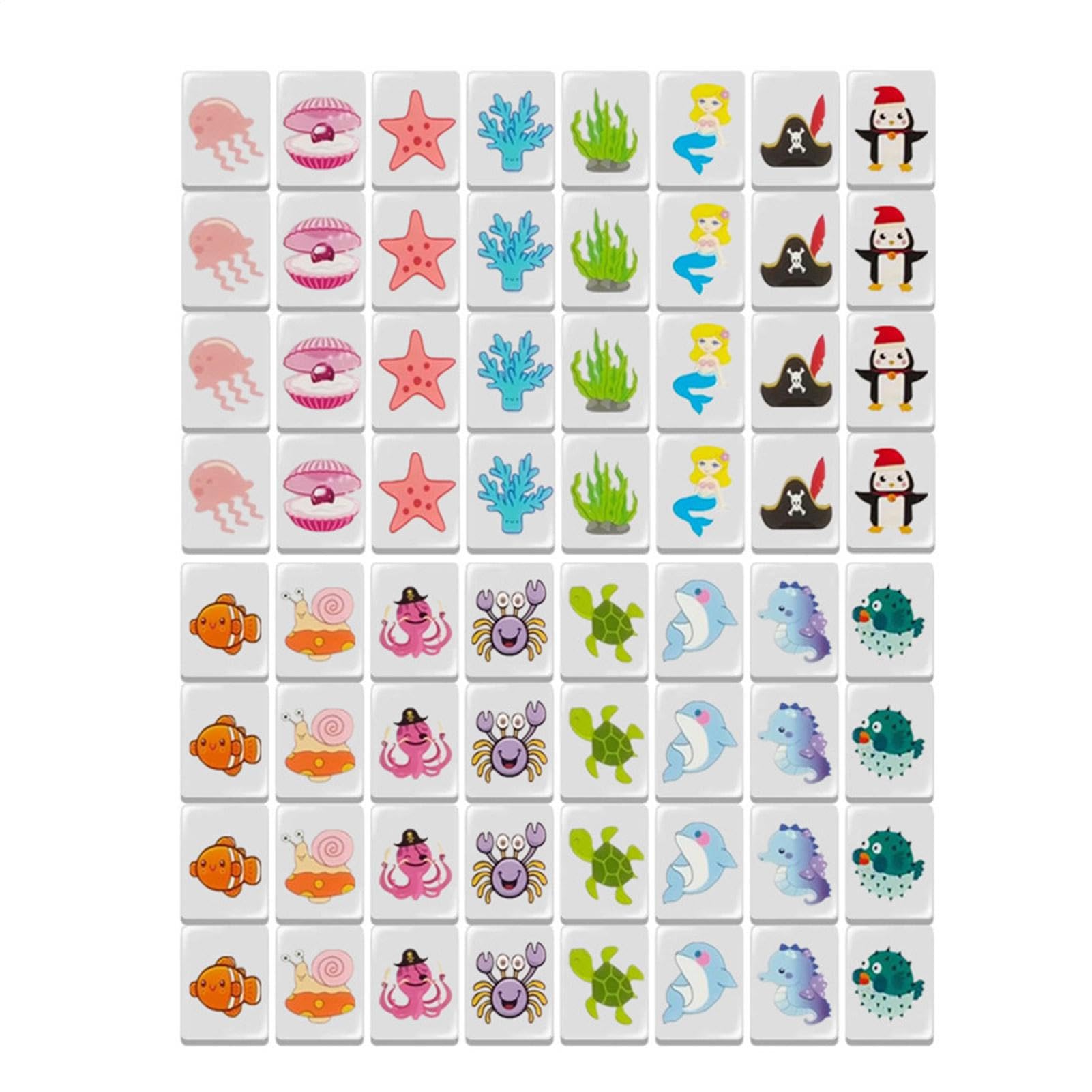 Reise-Mahjong-Set – Gesellschaftsspiele für Familienfeiern, Fluchtblock | Puzzle am Meer für Erwachsene und Frühjahrs-Picknick