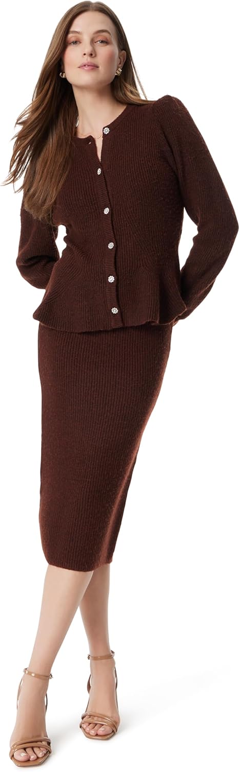 Sam Edelman Womens Keegan Flare Hem Button Front Cardigan Sweater Standard - Image 2