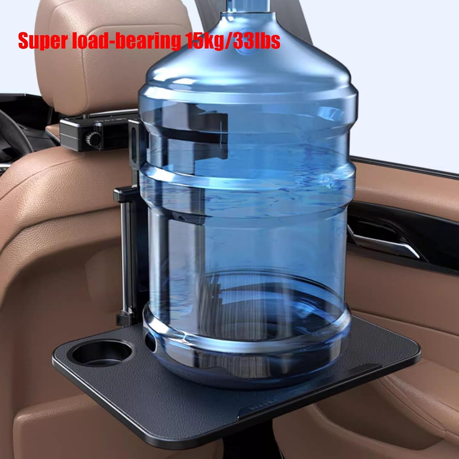 Car Back Seat Tray Table, Portable Car Seat Tray Table, Folding Table Tray with Cup Slot, Multifunctional Seat Back Car Desk, Car Back Seat RV Dinette Tray(Yellow)