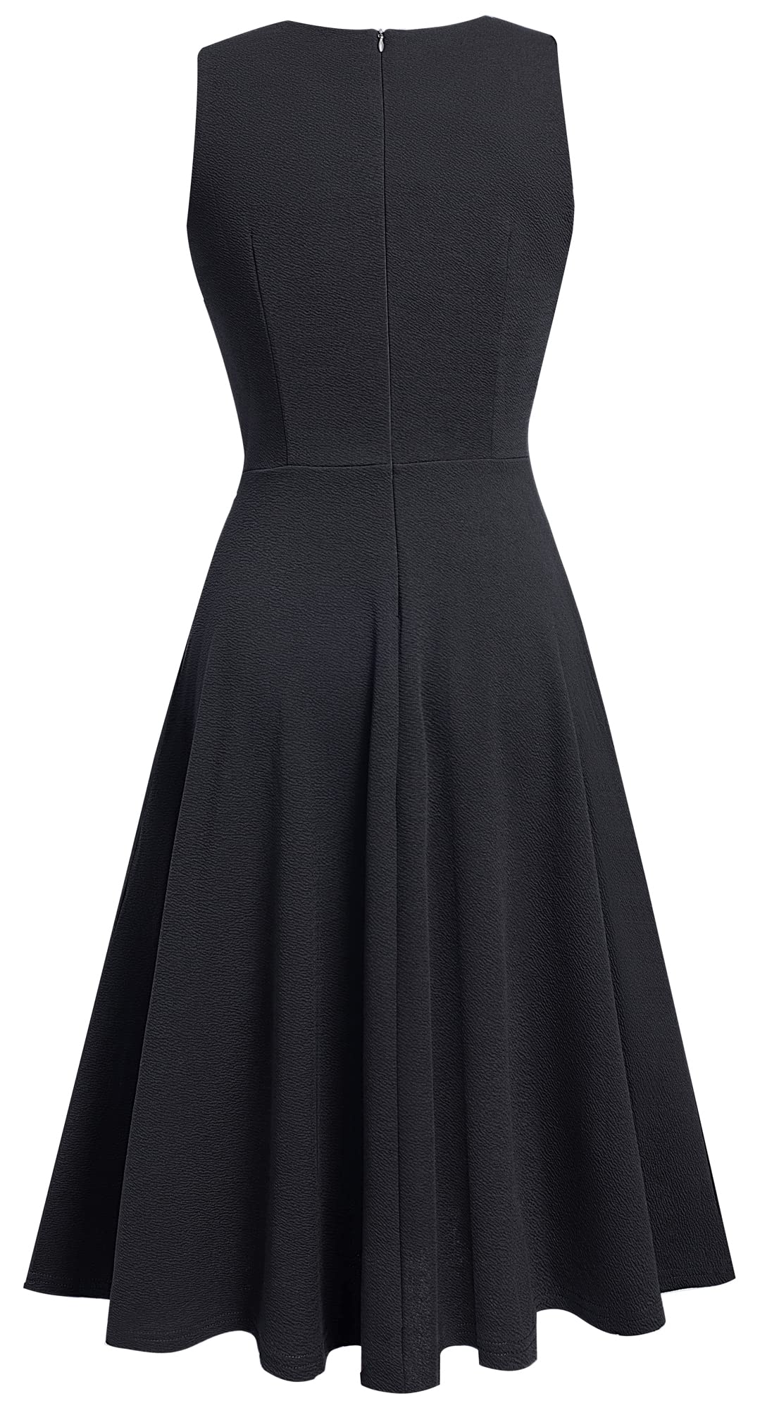 HOMEYEE Vestido de cóctel sin Mangas Bordado de la Vendimia de Las Mujeres UKA079