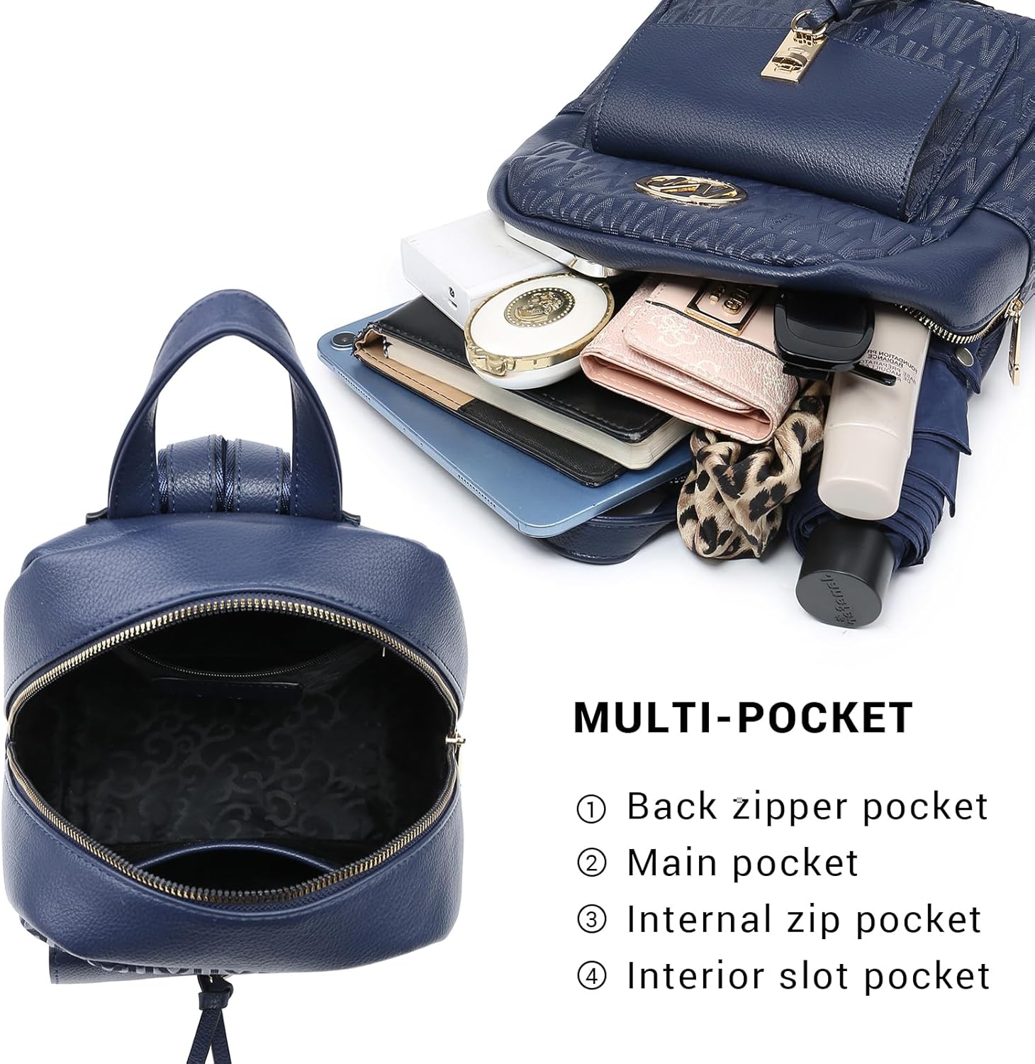 MKP Ladies Small Backpack Purse for Women Fashion Daypacks Purse Shoulder Bag with Charm Tassel - Image 4