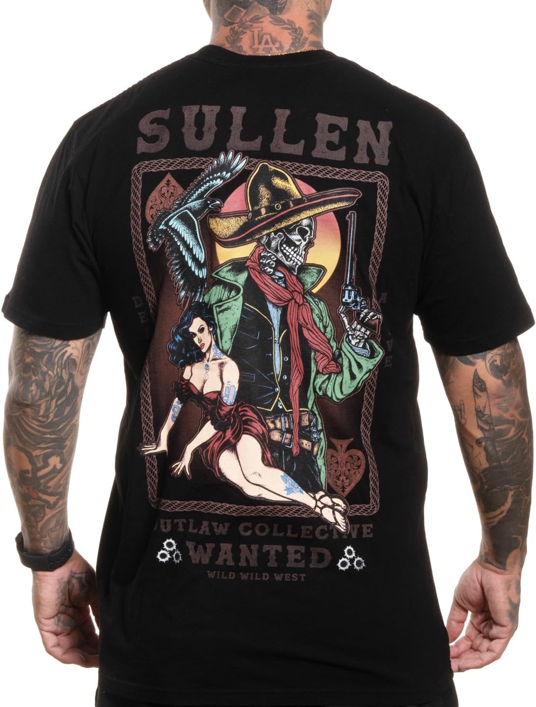 Sullen Men's Desperado Banditos De Arte Capsule Tattoo Lifestyle Graphic Premium Short Sleeve Tee