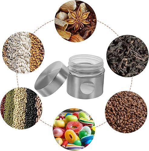 Miniatura 8 de Housoutil Recipientes de café portátiles para café molido, recipientes de viaje para artículos de tocador, tarros redondos transparentes para el