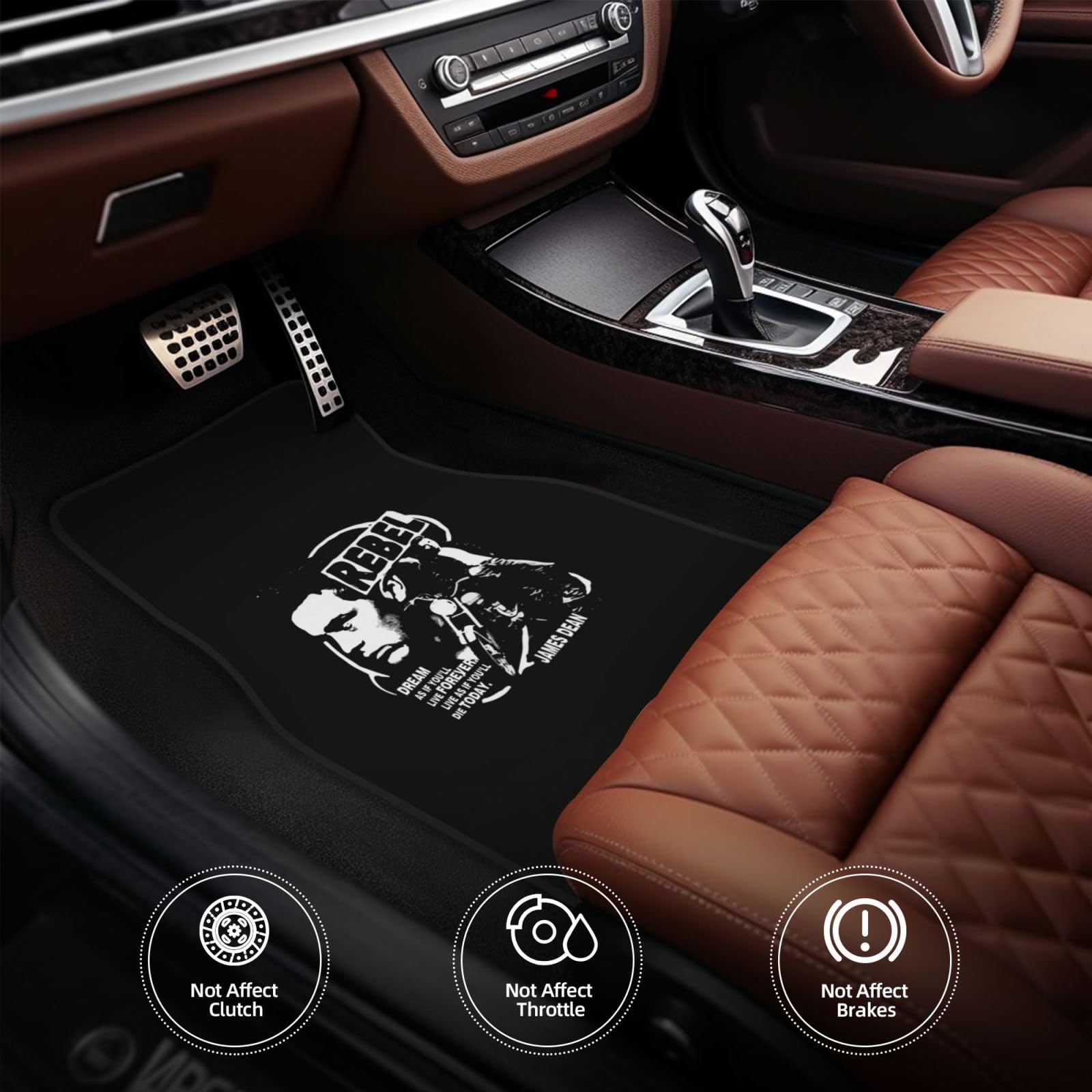 Amazon | 車用フロアマット ジェームス ディーン 1台分4点セット