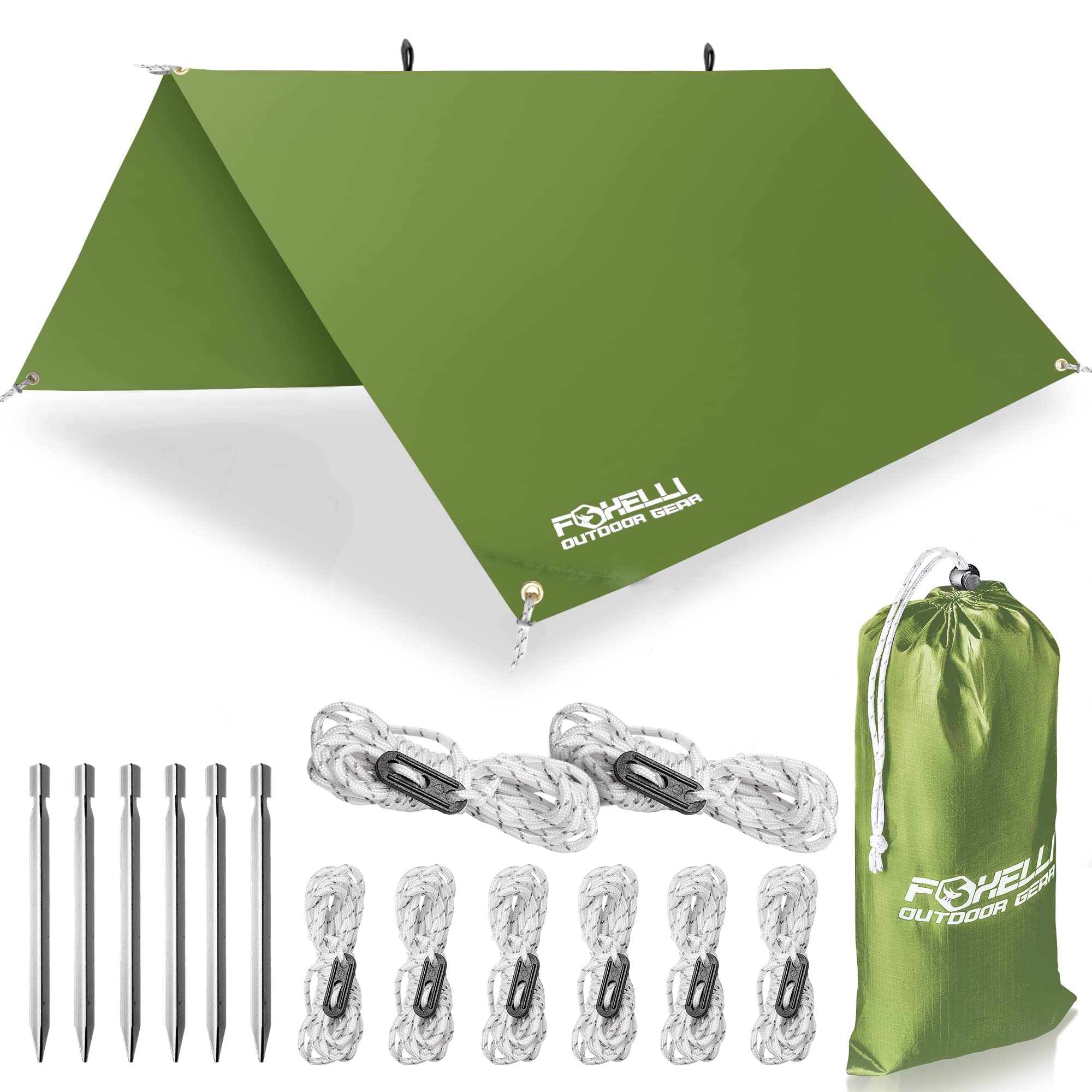 Snapklik.com : Foxelli Hammock Rain Fly - Waterproof Hammock Tarp, 12ft ...