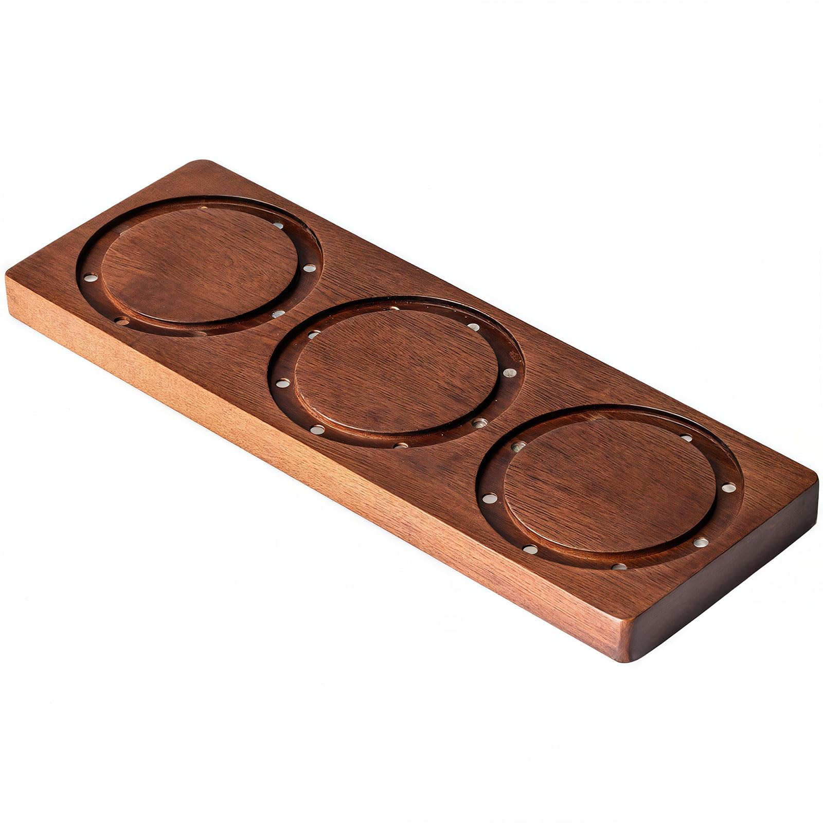 Plateau à café en bois 51mm à conception magnétique et filtres détachables