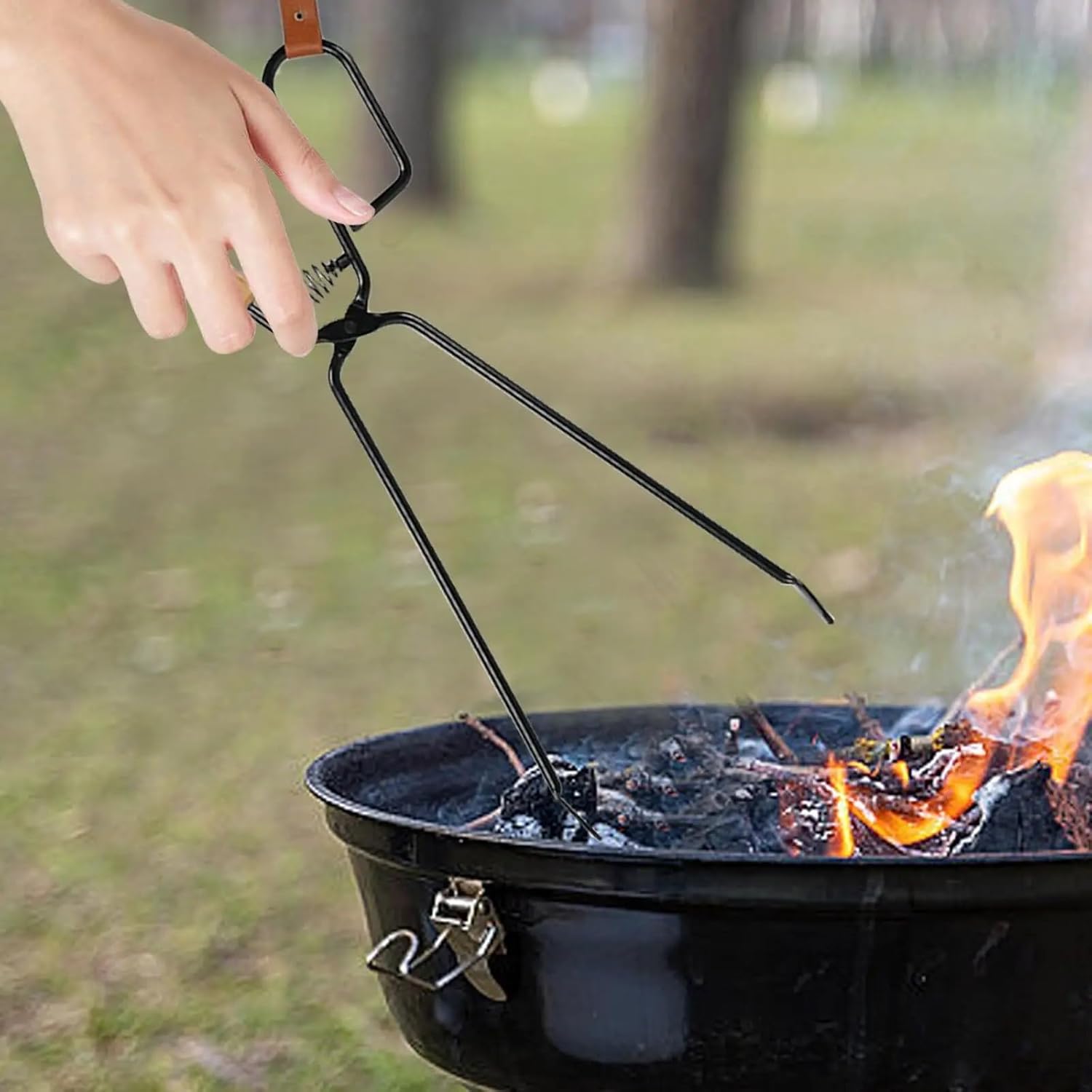 Fire Tongs Fire Pits Tongs Heavy Duty Iron Tools For Barbecue Grill