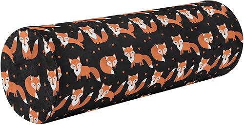 Linda almohada larga de zorro para ropa de cama de cama esencial redondo cuello rollo almohada redonda inserto de almohada cilíndrica en forma de