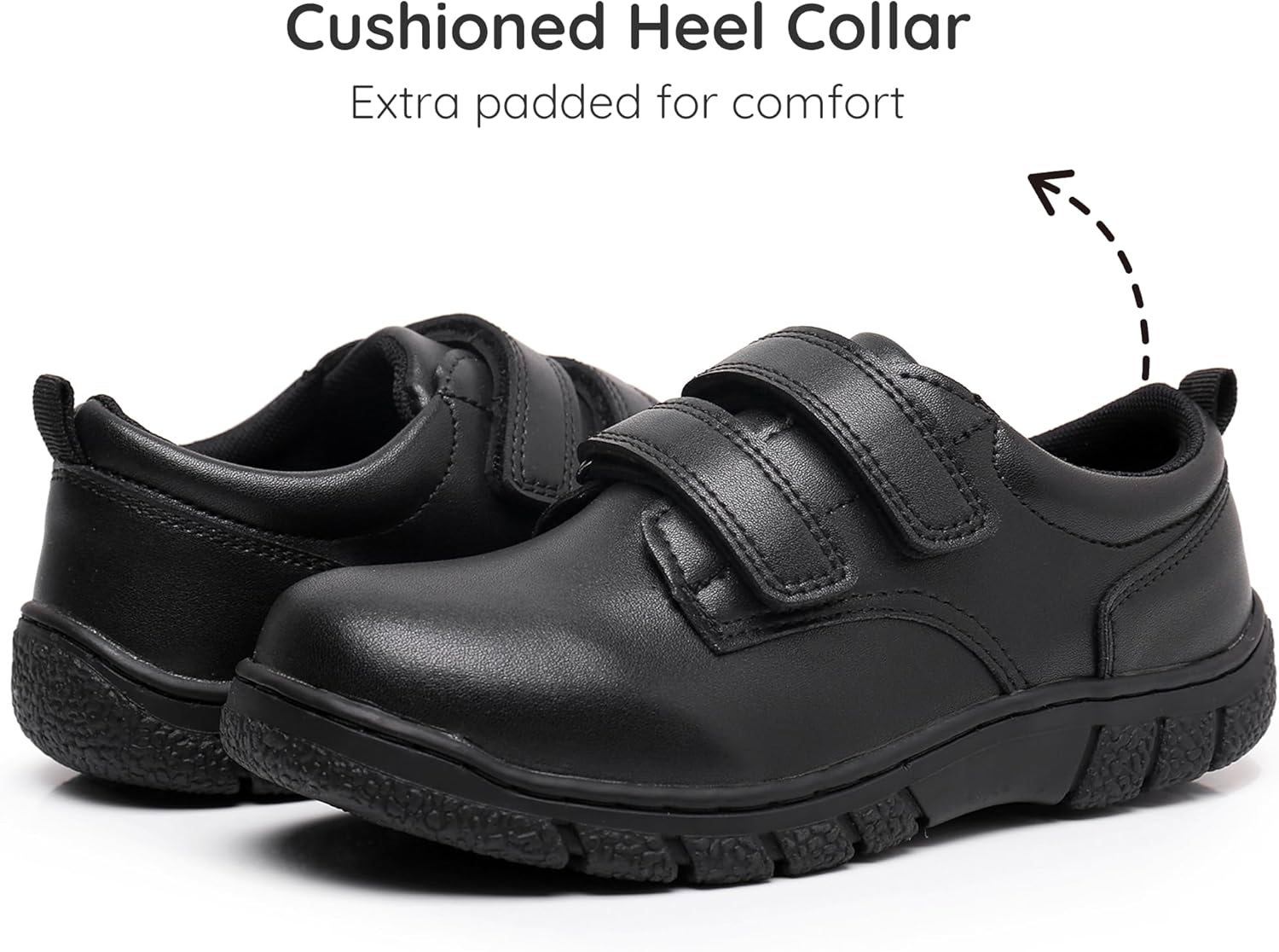 Blikcom Boys Kids School Uniform Shoes Adjustable Laces Formal Oxford Dress Shoes Loafers - Image 5