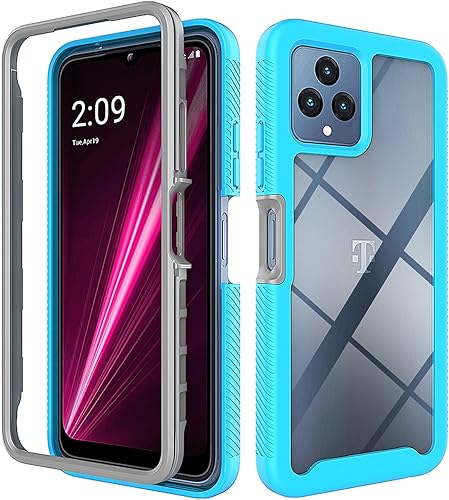 Funda para teléfono T-Mobile Revvl 6X, T-Mobile Revvl 6X 5G, protección de cuerpo completo 360, funda protectora transparente resistente a prueba de