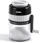 Hand Crank Snow Cone Machine for Quick Fluffy Shaved Ice Snowcones | Manual Fast Shaving, Easy for Kids, Summer Treat Gift, Portable for Party, Camping, Travelling, Spare Blades Available