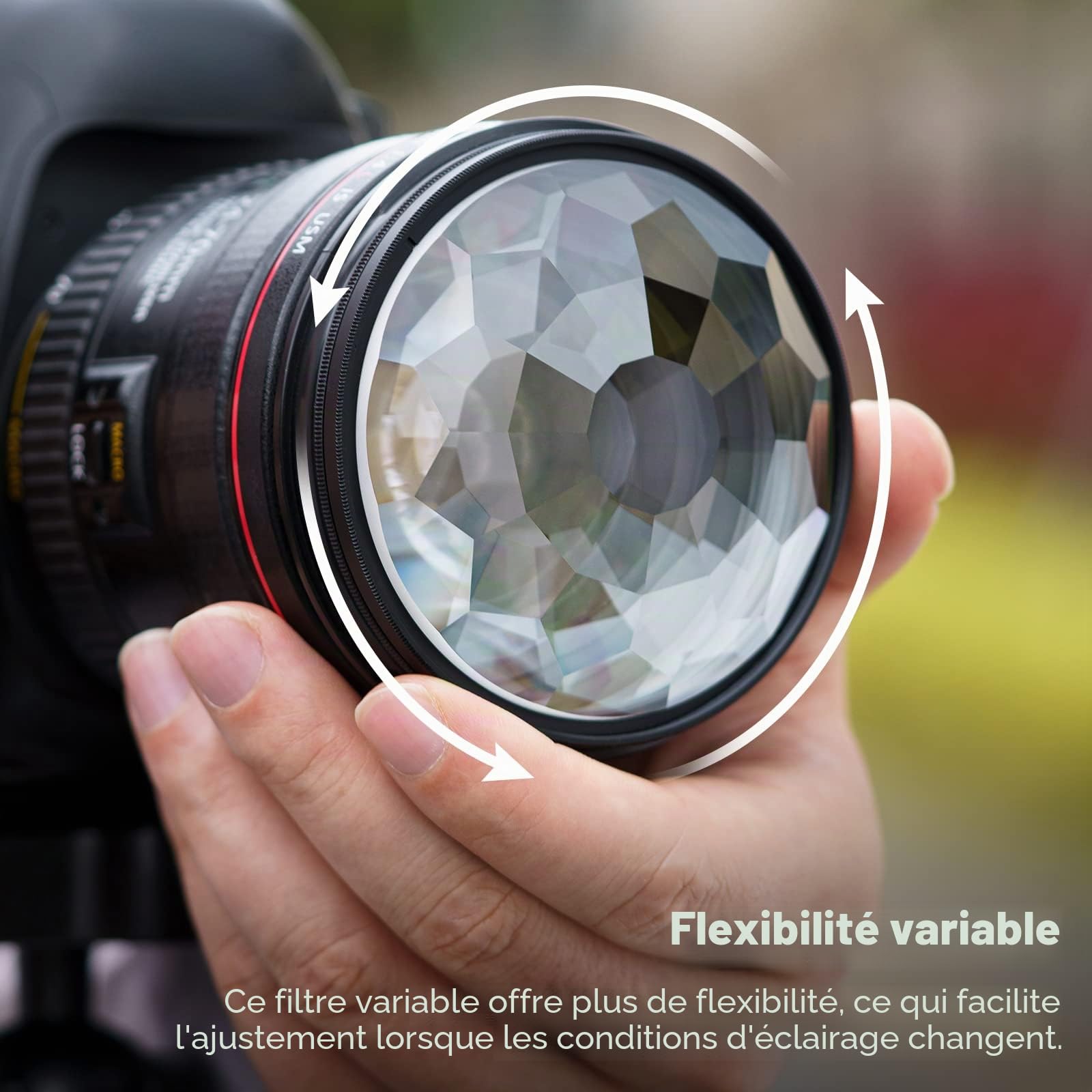 NEEWER Filtre à Prisme kaléidoscope de 82mm, Filtre à Effet de Verre avec réfraction Multiple et Nombre Variable de sujets photographiques