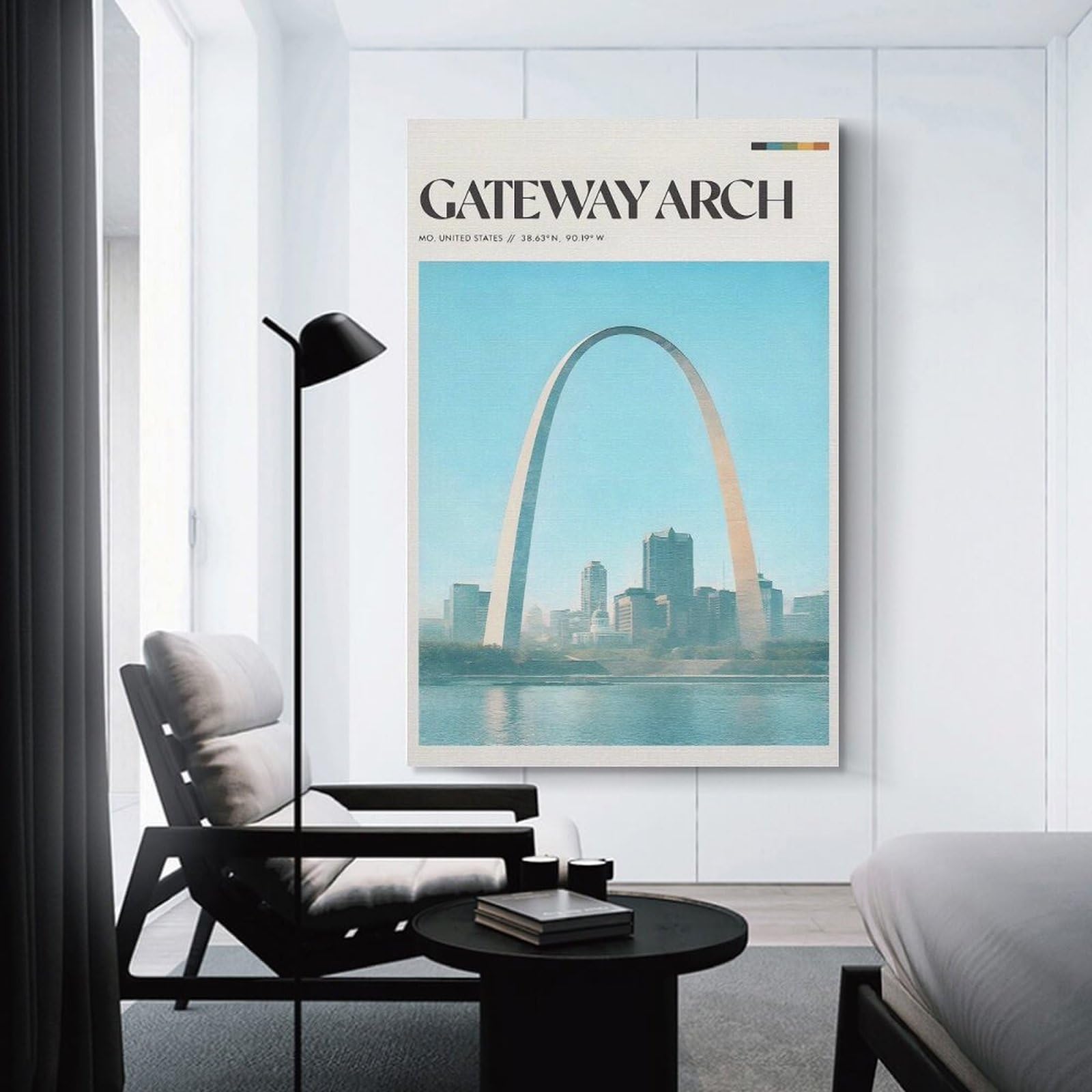 Junmoney Wall Art Print Gateway Arch Vintage, 20x30inch(50x75cm), for Living Room, Bedroom Or Home Office, Thoughtful Wall Decor for Art Lovers