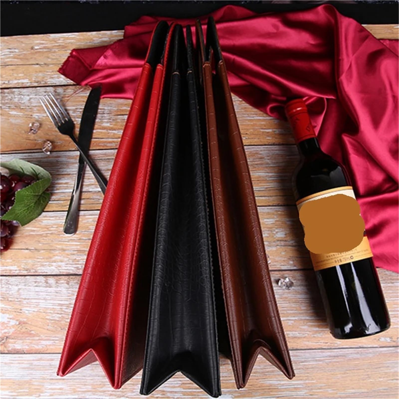 Geschenkverpackung für Flaschen, Weinflaschentaschen mit Griff, mehrfarbig(2plain Brown)