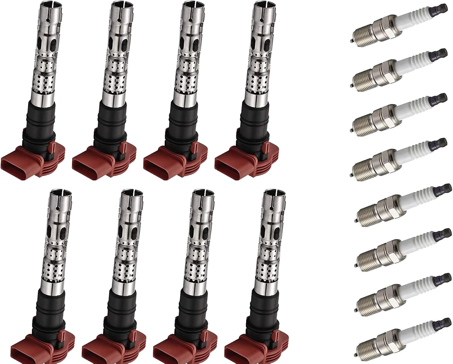 ENA Set of 8 Ignition Coil Pack and Spark Plug Compatible
