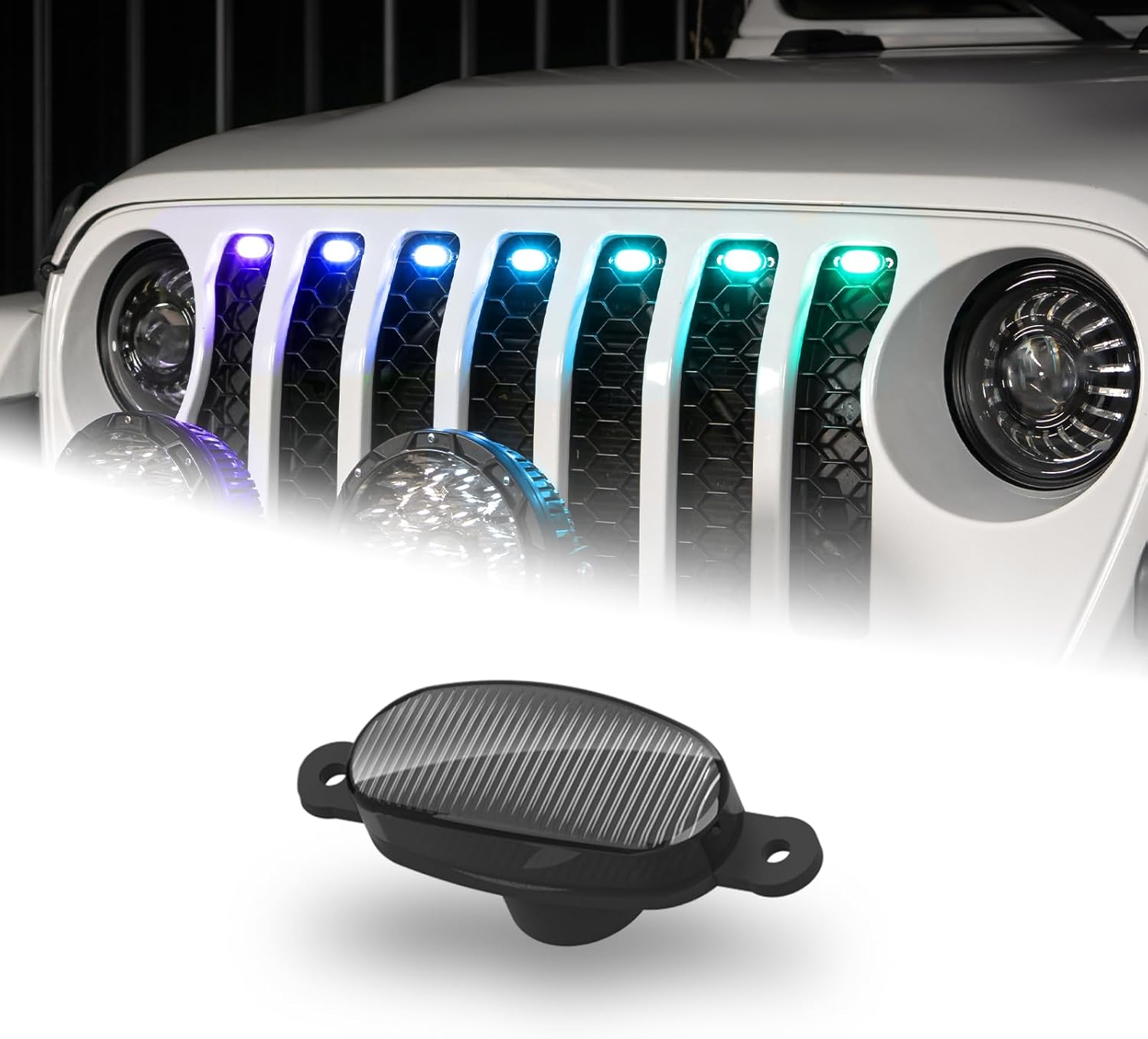 XKmax RGBW Pre-Runner Style Grill Light Kit | Color Chasing | App-Controlled (4)
