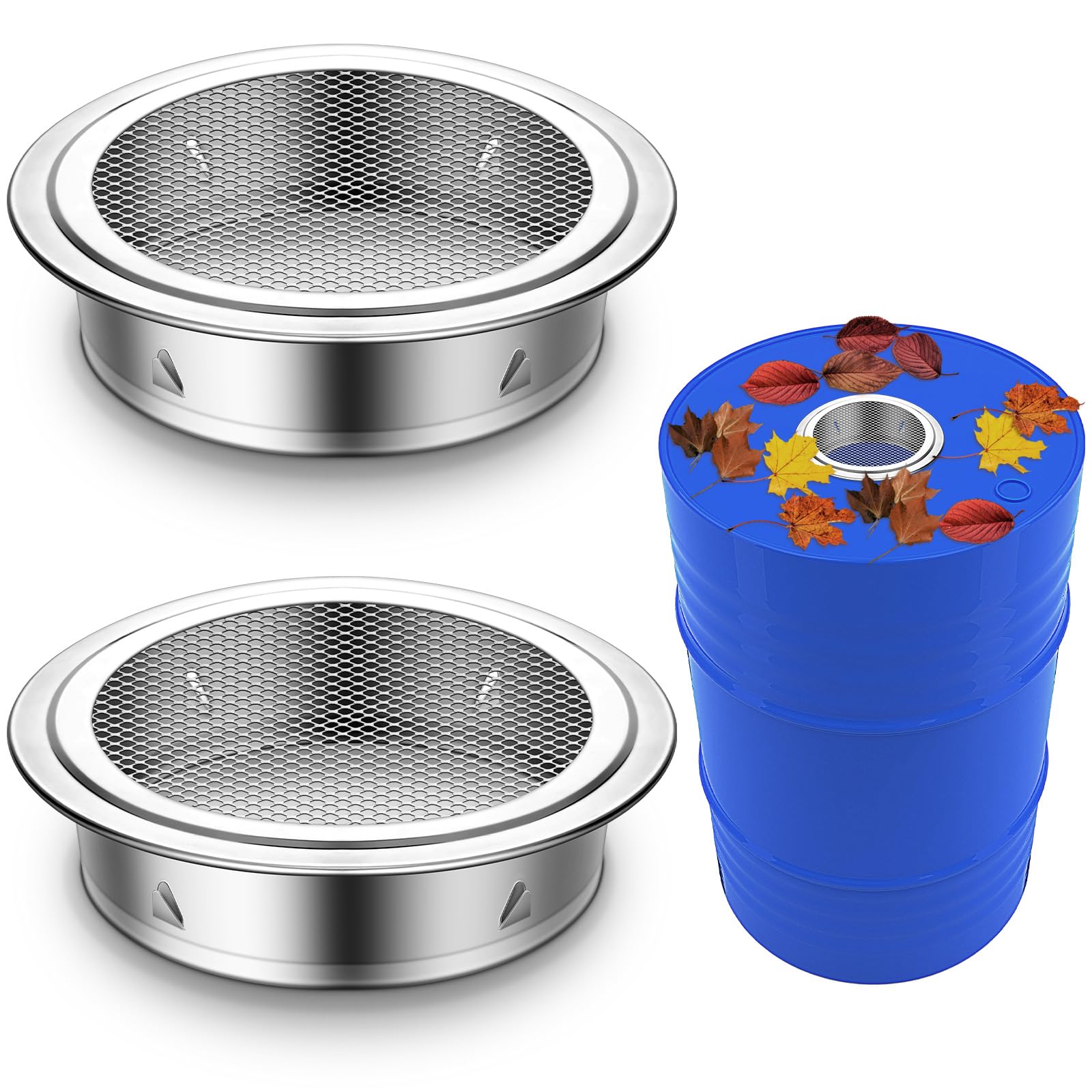 Amazon.com : Zonon 2 Pcs 6 Inch Rain Barrel Screen Aluminum Round Rain ...