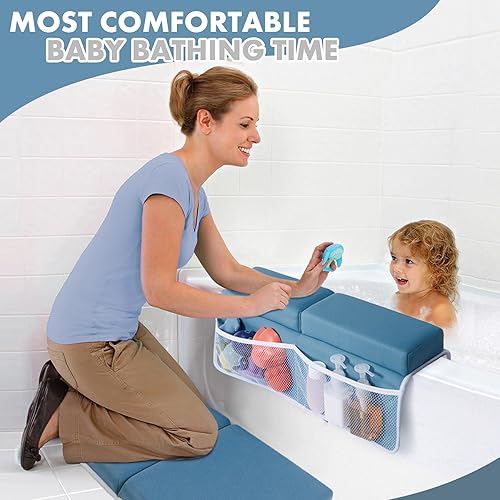 Miniatura 6 de beiens Juego de rodilleras y coderas de baño  1.5 pulgadas, cómodas y gruesas almohadillas de baño para bebé, almohadilla de rodillas suave de