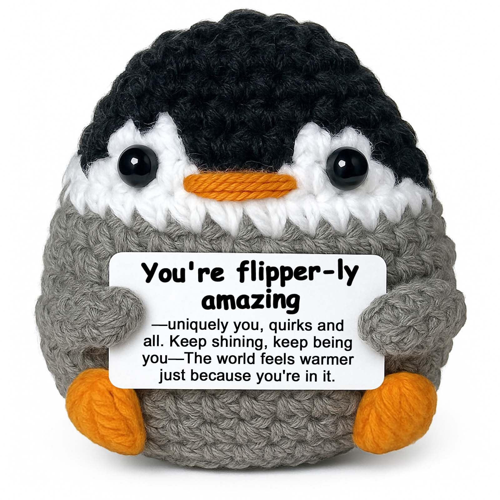 Positive Animals, Crochet You are Amazing Penguin Gifts for Women, Inspirational Motivational Encouragement Appreciate Gifts for Coworker Friend Her
