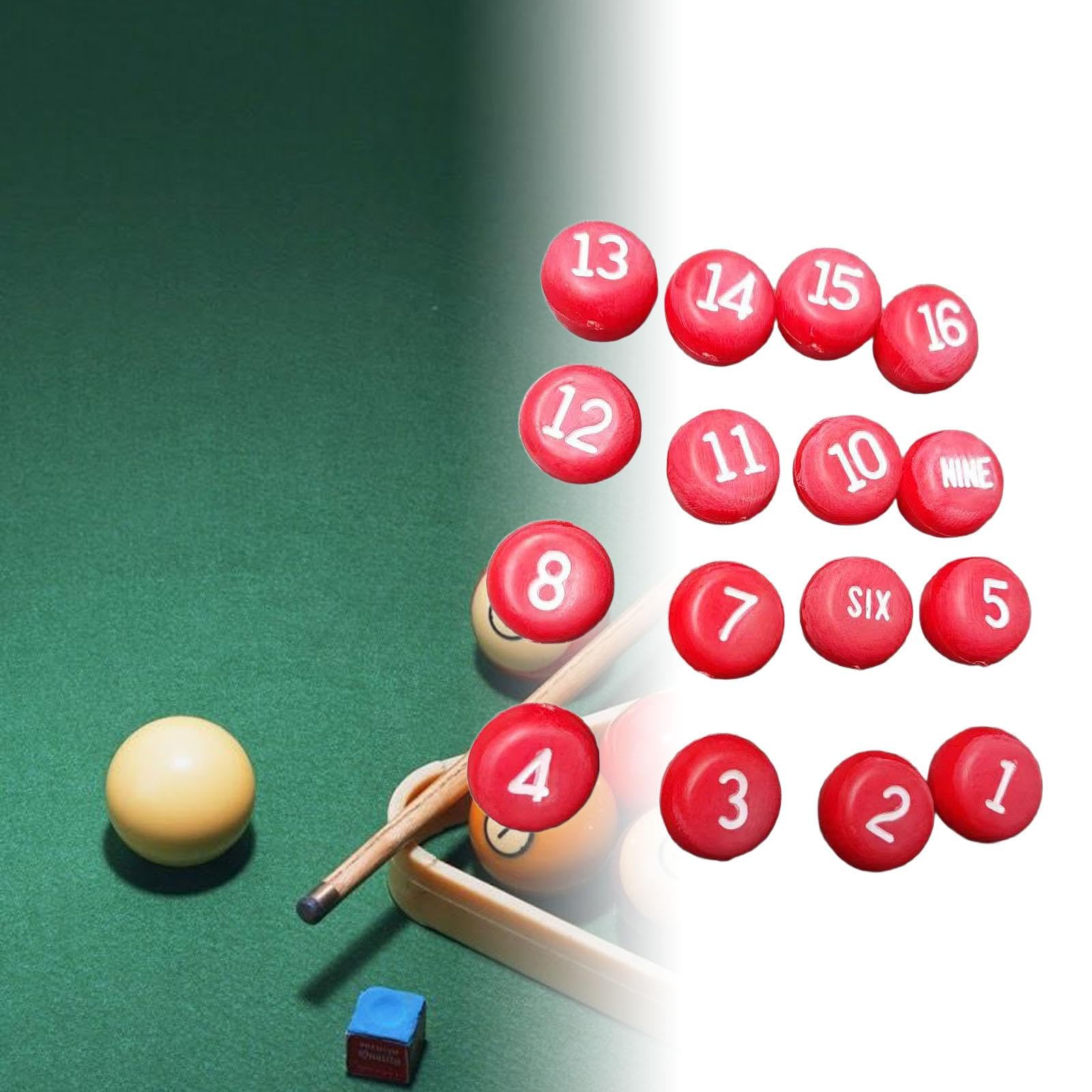Dados De Billar Con Botella – Juego De 16 Dados Numerados Para Snooker Y Pool