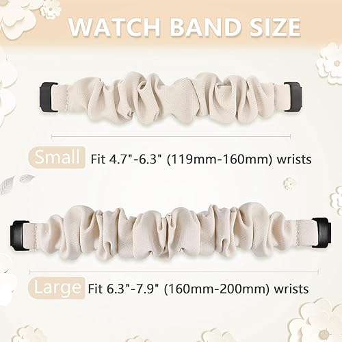 Miniatura 4 de Paquete de 2 correas compatibles con Fitbit Inspire 3 para mujeres, hombres y niños, correa elástica elástica de tela de repuesto para Fitbit