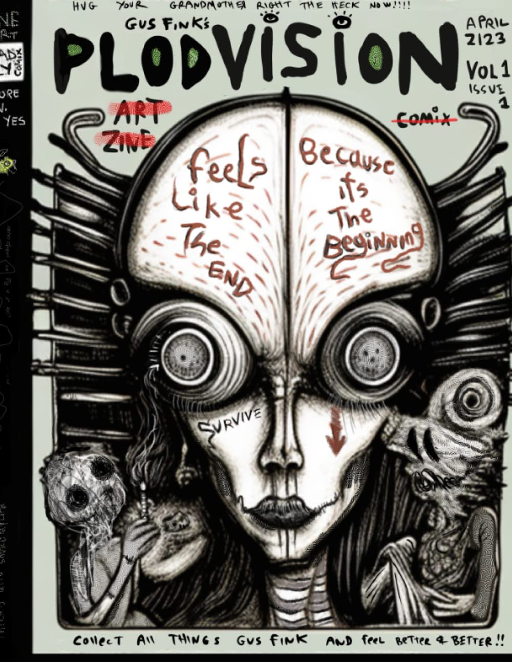 Plod Vision Art Zine: The style of art by Gus Fink