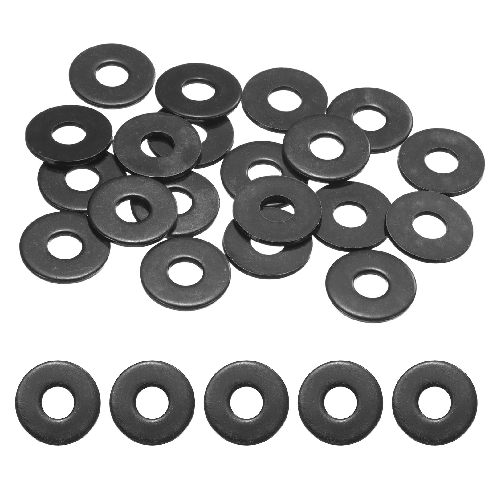 M METERXITY 20-Pack M6 Flat Washers 18mm OD Black Galvanized