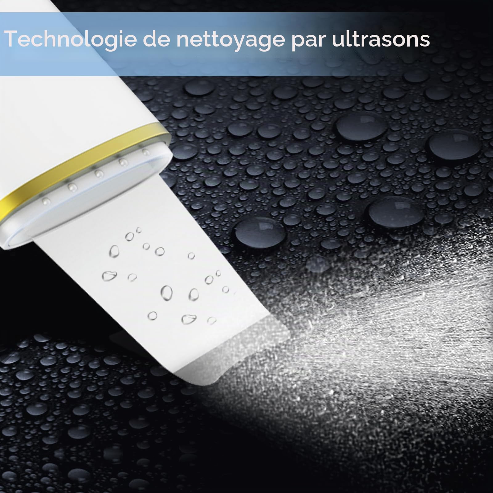 CARER SPARK Épurateur de Peau, Epurateur Ultrasonique Visage avec 4 modes, Spatule pour la peau Vibration Peeling Appareil de Nettoyage Pore et Point Noirs