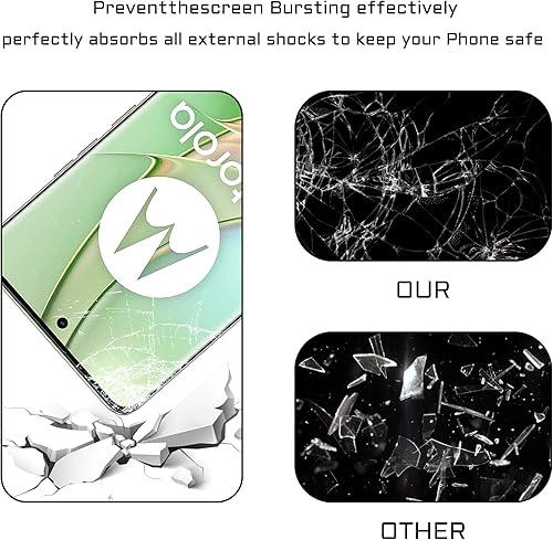 Miniatura 3 de Suttkue Protector de pantalla para Motorola Moto Edge 2023 (no más), dureza 9H antiarañazos, vidrio templado 3D, compatible con fundas, antiarañazos