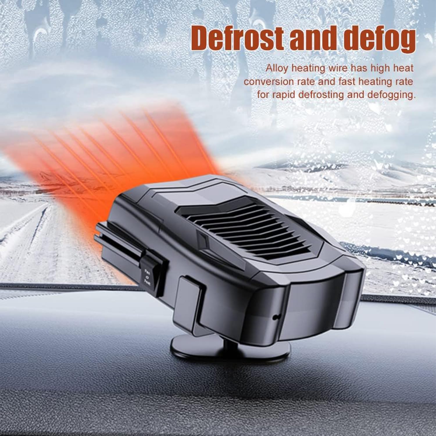 Chauffage Voiture 12V 150W - Dégivreur Et Désembueur Portable 2 En 1, Prise Allume-Cigare - Chauffage Rapide Pour Voiture, SUV, Camping-car