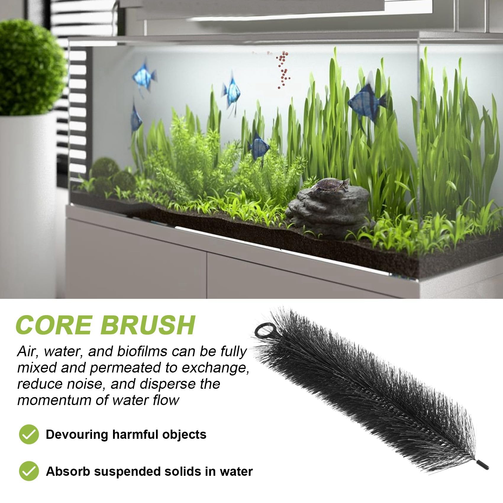 10 StüCke Edelstahl BüRste Aquarium Filter Aquarium Reinigen Werkzeuge BüRsten Teich Mischer Filter BüRsten Filter