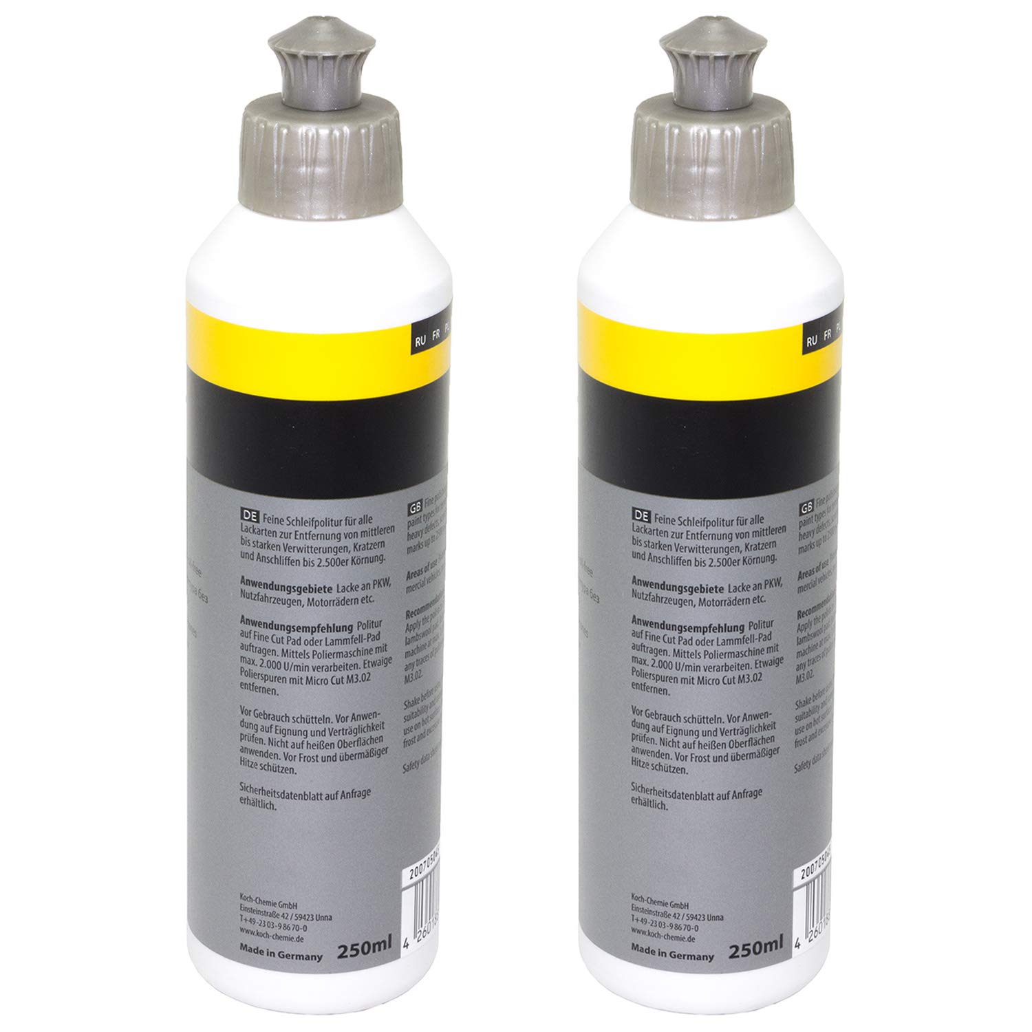 Feine Schleifpolitur Siliconölfrei Fine Cut F6.01 Koch Chemie 500 ml