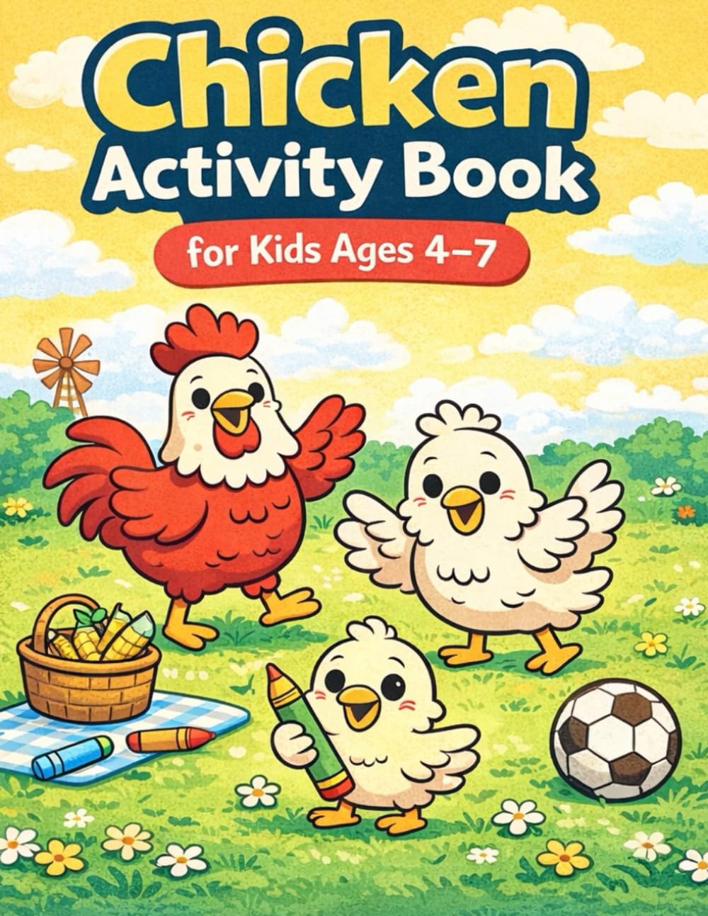 Chicken Activity Book for Kids Ages 4–7 (Cute Chicken Fun for Kids)